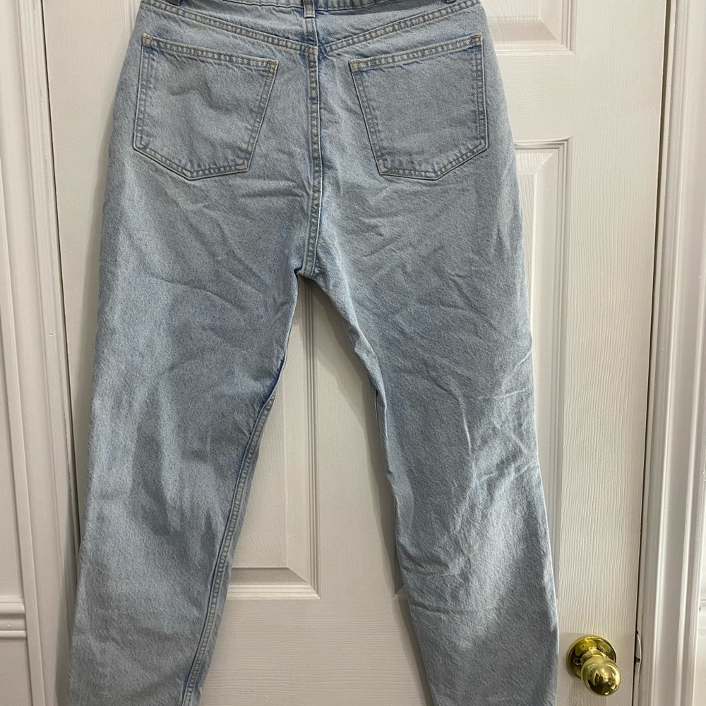 ZARA Ripped Mom Blue Jeans - Picture 5 of 6